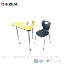 Cheap Adjustable School Desk and Chair Manufacturers Wooden School Furniture Price List Single Study Table and Chair Attached